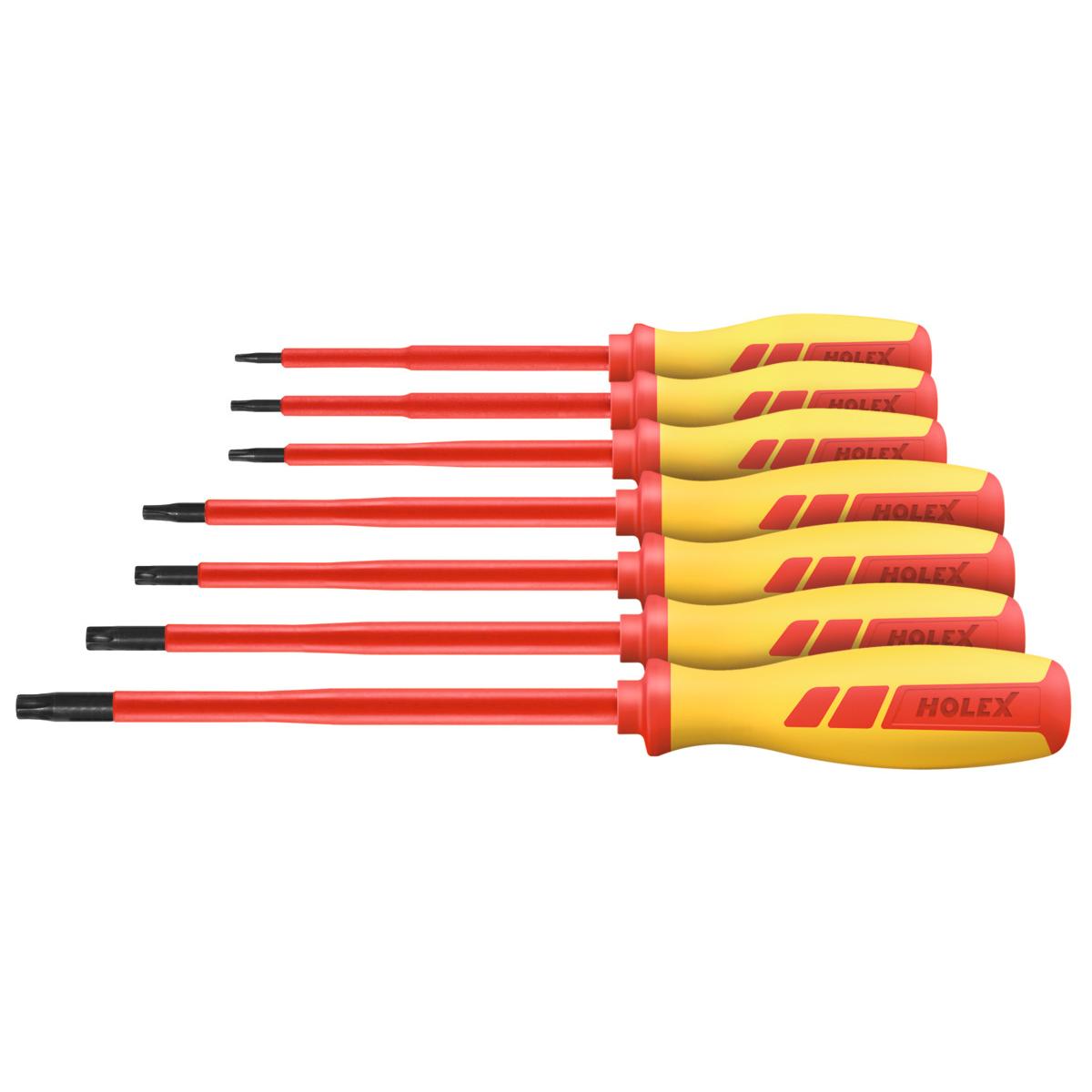 BỘ TUA VÍT HOA THỊ HOLEX 7 CÂY CÁCH ĐIỆN 1000 V BỘ TUA VÍT HOA THỊ HOLEX 7 CÂY CÁCH ĐIỆN 1000 V